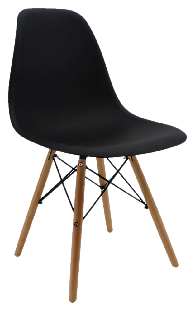 Silla DKR tipo Eames Negra