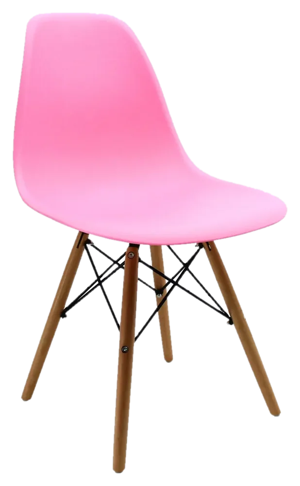 Silla DKR tipo Eames Rosada