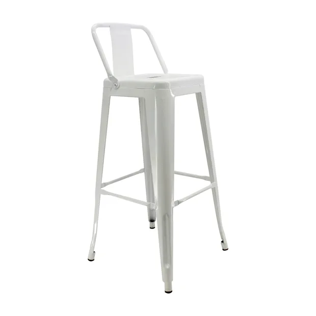Butaco Alto Titan tipo Tolix Blanco
