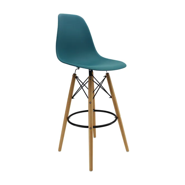 Butaco DKR Bar tipo Eames Azul Petróleo